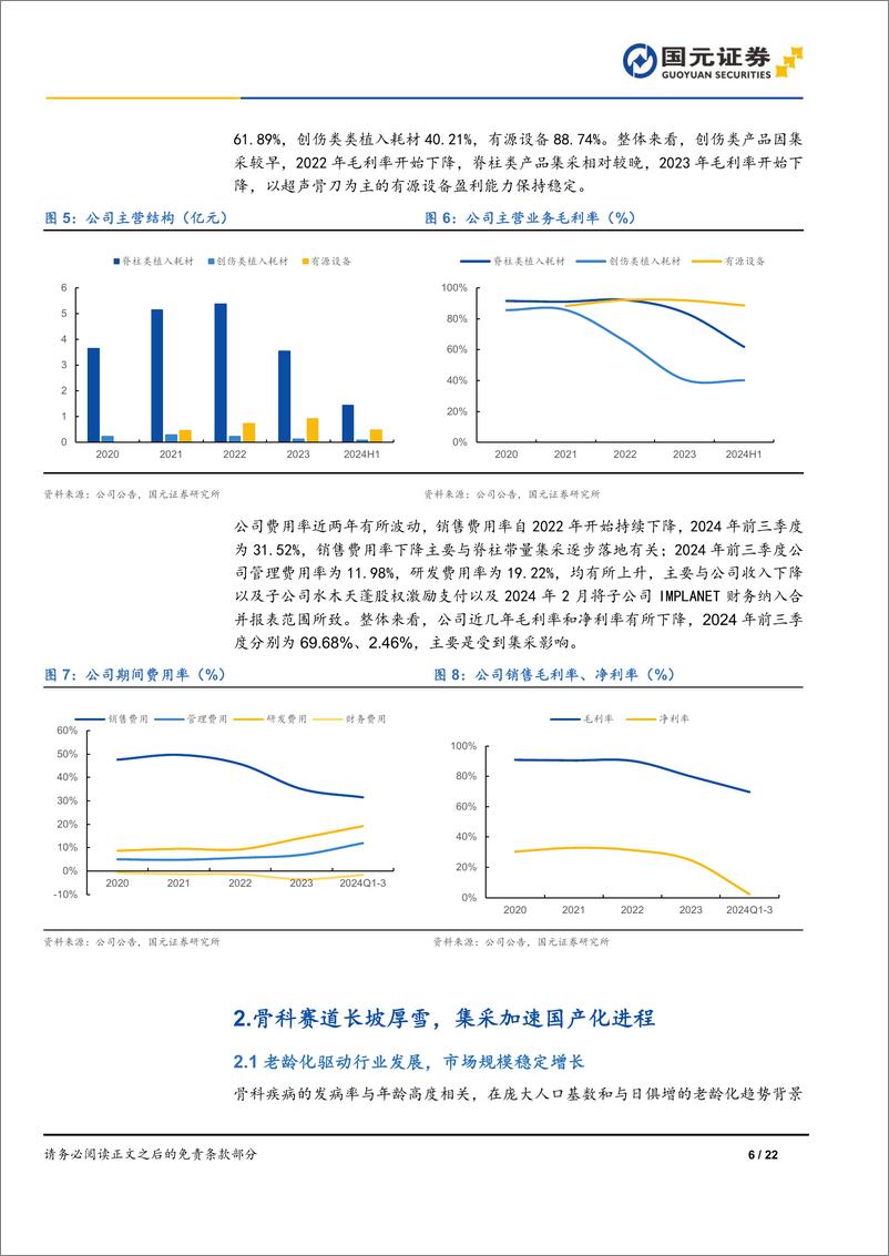 《三友医疗(688085)首次覆盖报告：骨科集采影响出清，超声骨刀业务蓬勃发展-241218-国元证券-22页》 - 第6页预览图