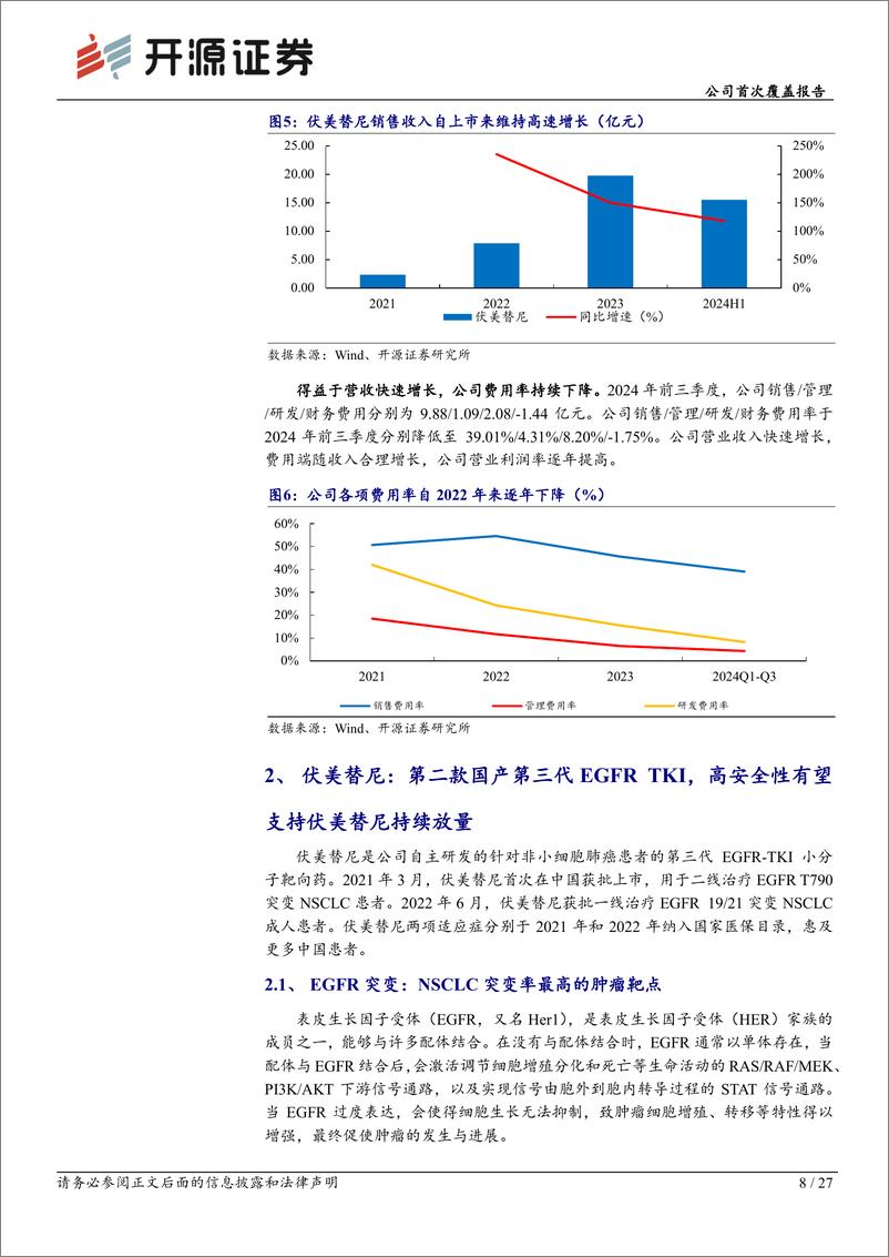 《艾力斯(688578)公司首次覆盖报告：伏美替尼稳定公司基本盘，内生外延丰富产品线-250115-开源证券-27页》 - 第8页预览图