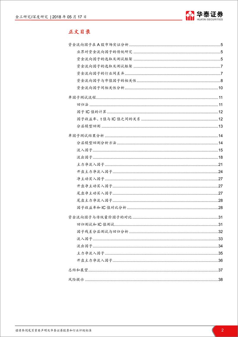 《华泰证2018051多因子系列之七：华泰单因子测试之资金流向因子》 - 第2页预览图