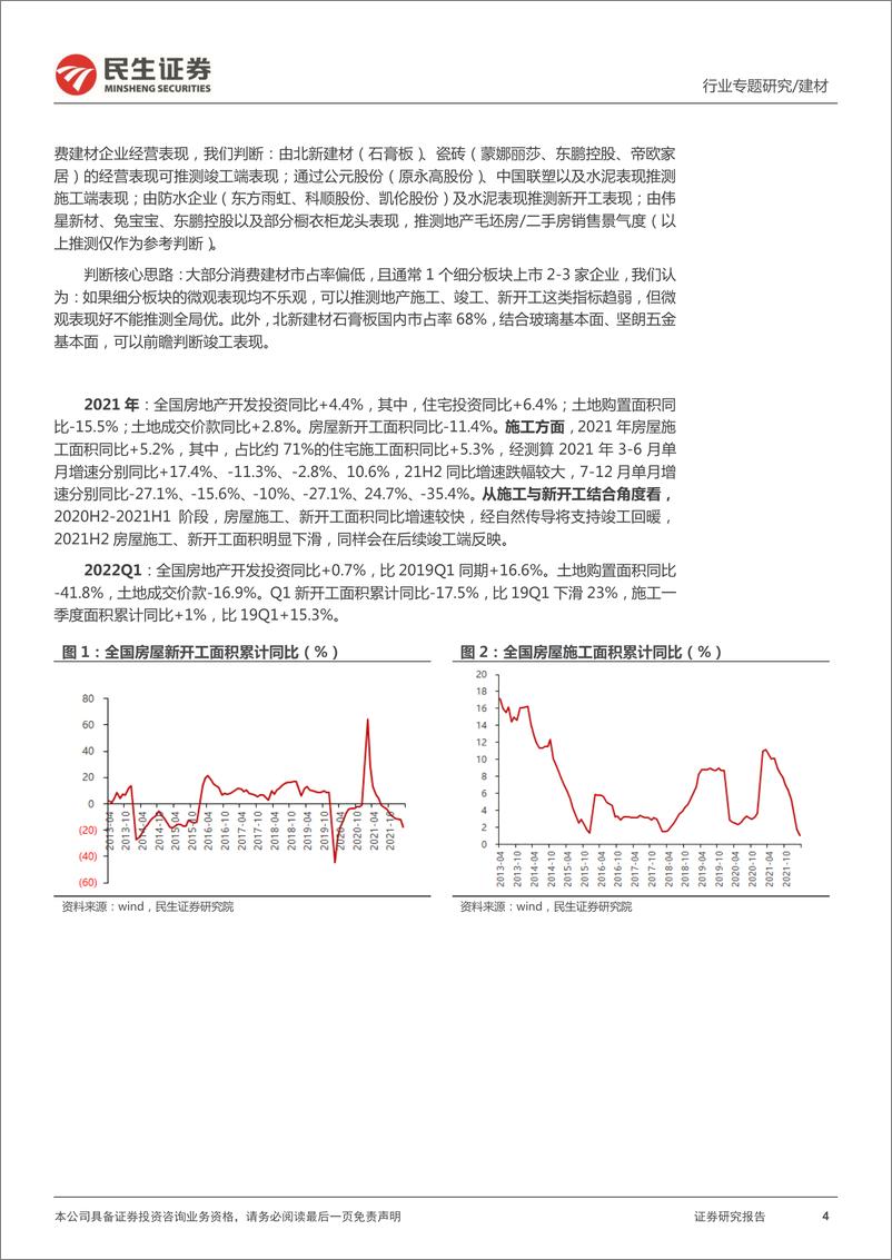 《建材行业2021年报&2022一季报总结：寒冬已过，静待朝阳-20220504-民生证券-49页》 - 第5页预览图