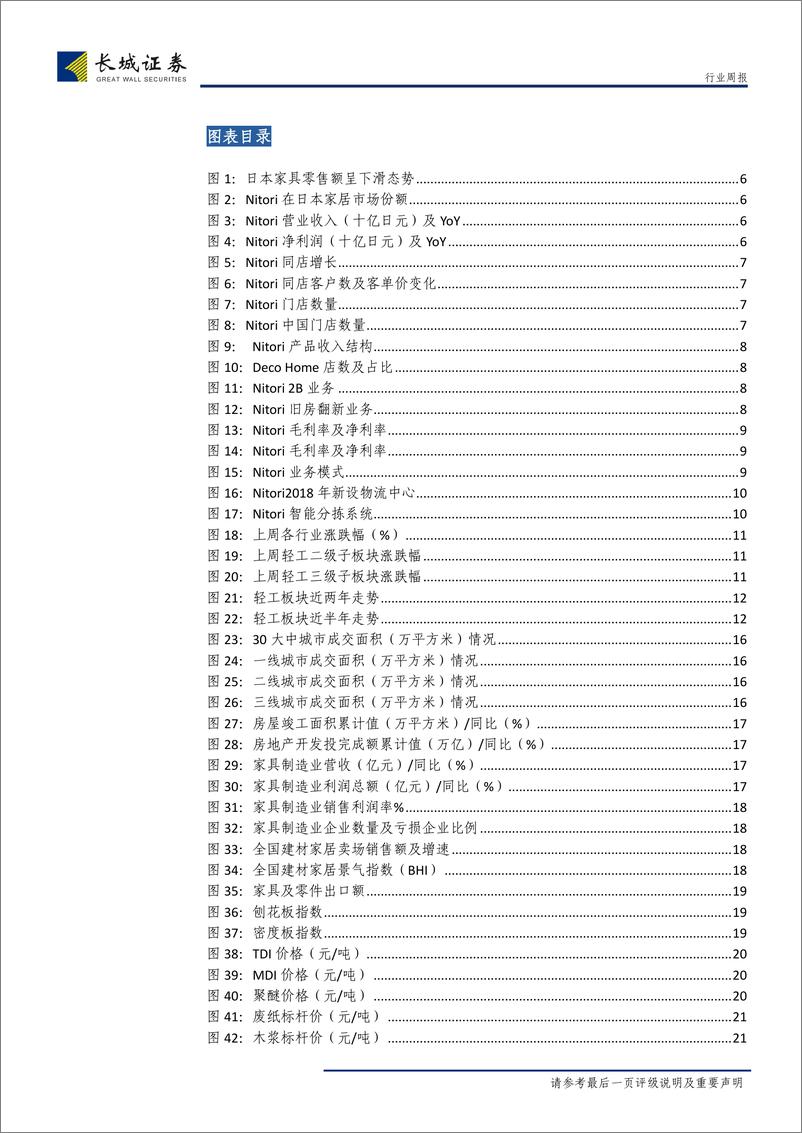 《轻工制造行业双周报2019年第23期：剖析nitori模式，家居饰品提升消费频次，成本控制成就高盈利-20190721-长城证券-34页》 - 第5页预览图