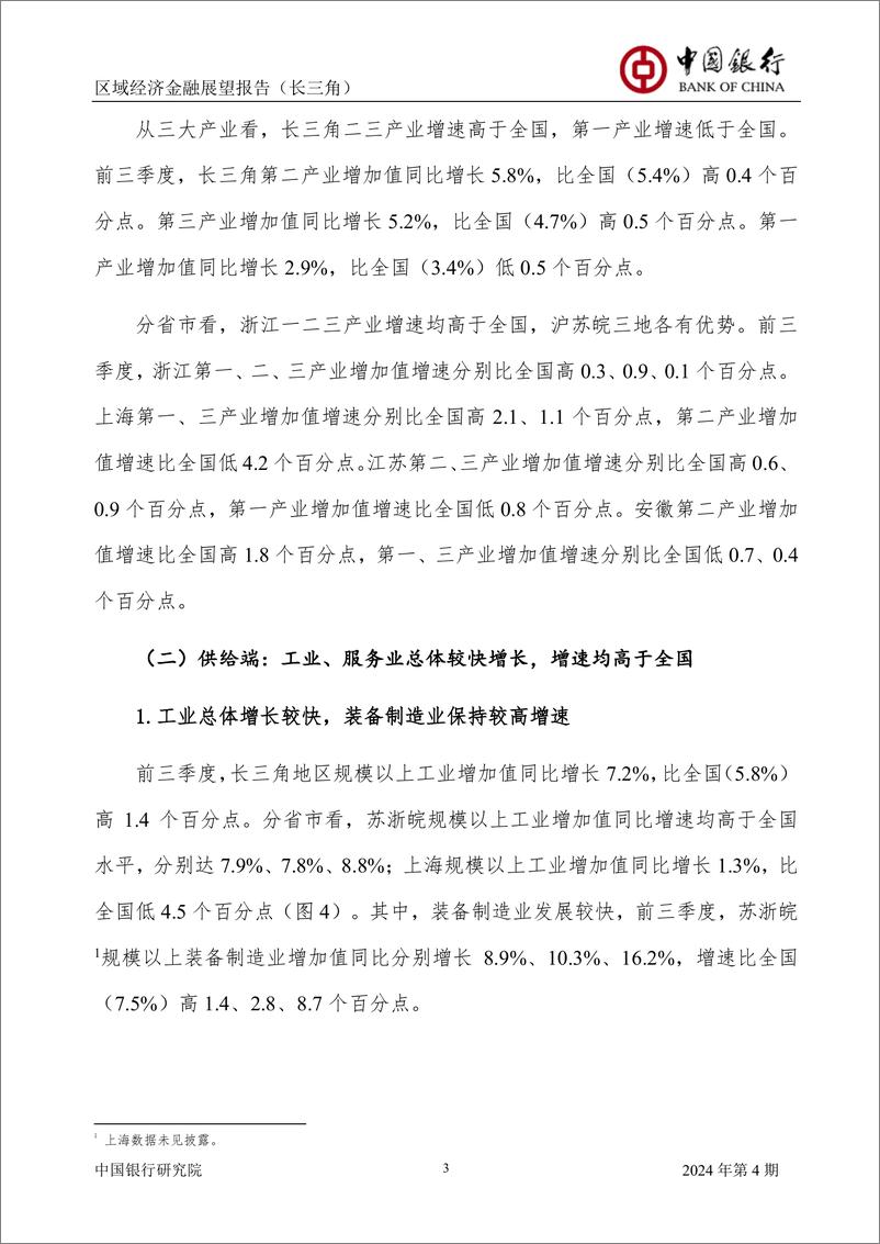 《中国银行-区域经济金融展望报告-长三角-2024年第4期-总第4期》 - 第5页预览图