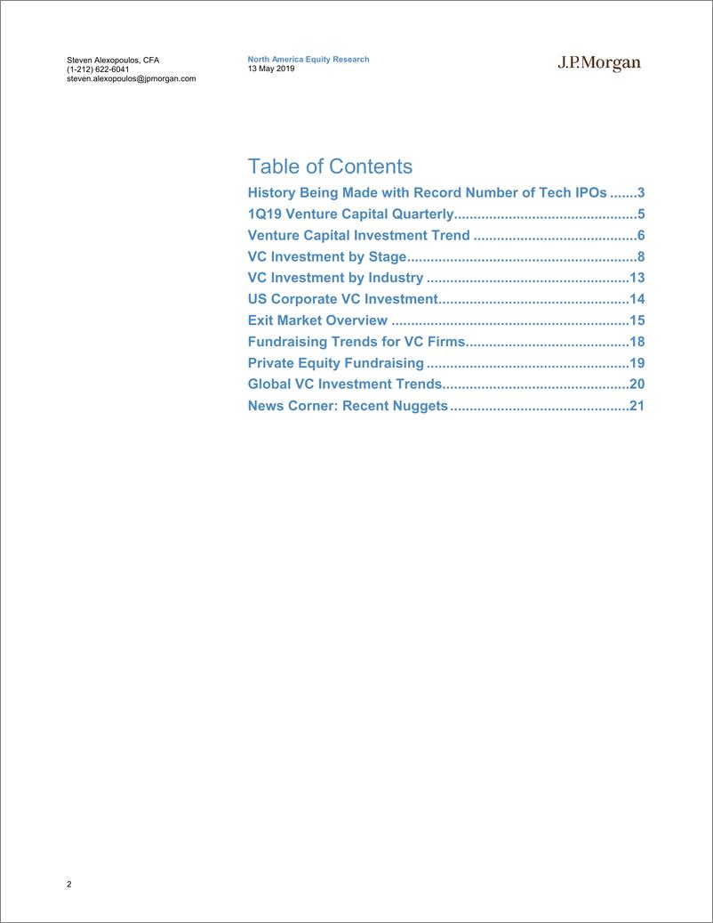 《J.P. 摩根-美股-银行业-2019年Q1美国中小型银行风险投资季报-2019.5.13-26页》 - 第3页预览图