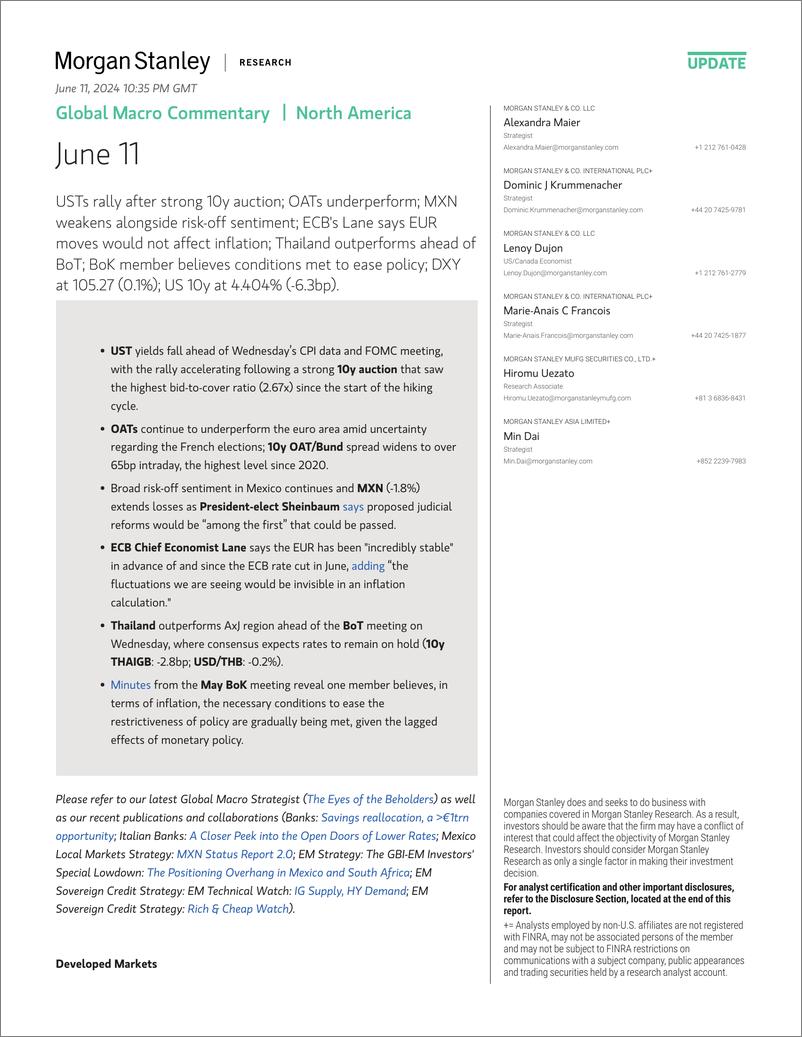 《Morgan Stanley Fixed-Global Macro Commentary June 11-108668894》 - 第1页预览图