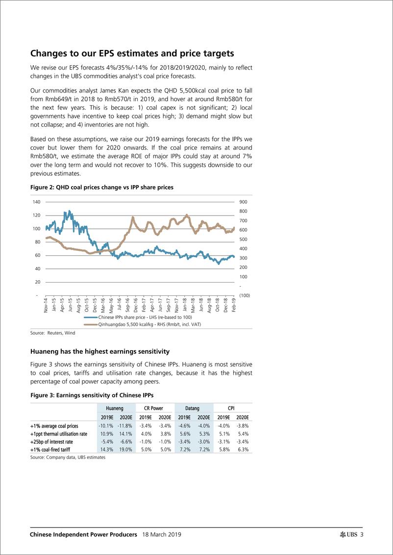 《瑞银-中国-电力公用事业行业-中国独立电力生产商：长期资本回报率可能低于预期-2019.3.18-43页》 - 第4页预览图