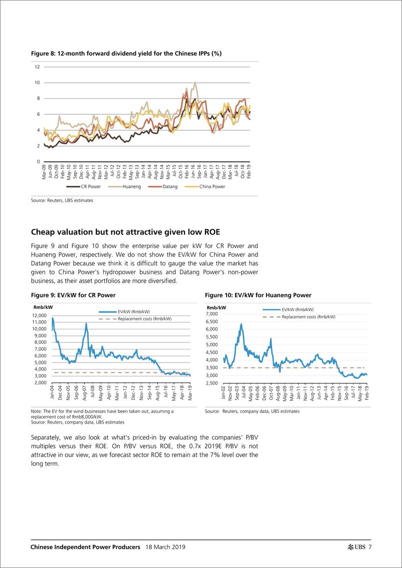 《瑞银-中国-电力公用事业行业-中国独立电力生产商：长期资本回报率可能低于预期-2019.3.18-43页》 - 第8页预览图