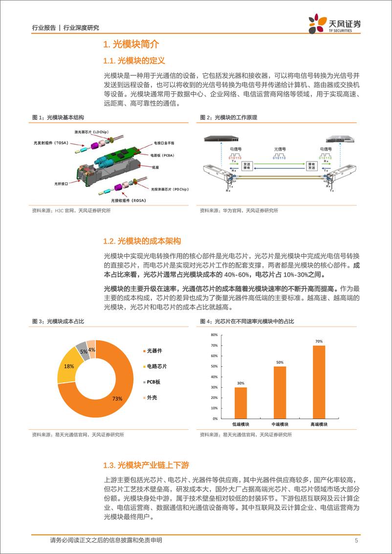 《通信行业深度研究：AI时代算力需求激涌，高速率光模块伴潮而行-20240224-天风证券-25页》 - 第5页预览图