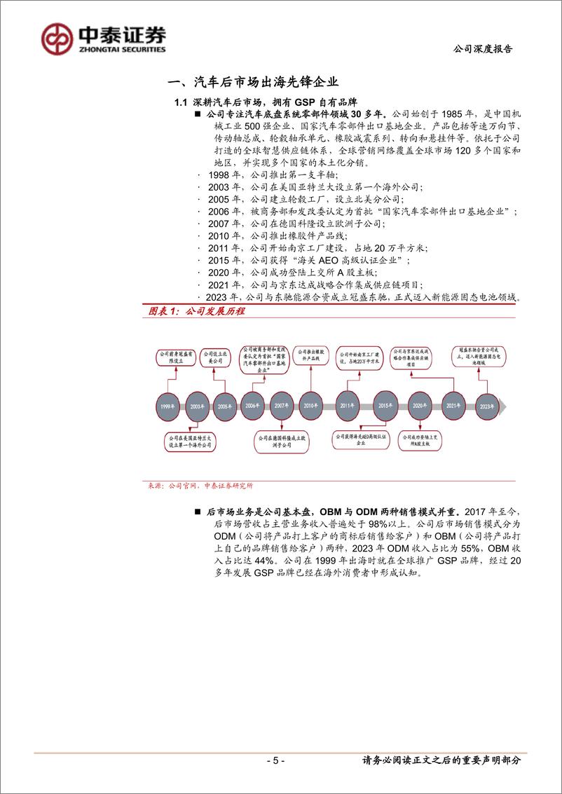 《冠盛股份(605088)首次覆盖报告：汽车后市场出海先锋，积极打造固态电池第二成长级-250114-中泰证券-24页》 - 第5页预览图