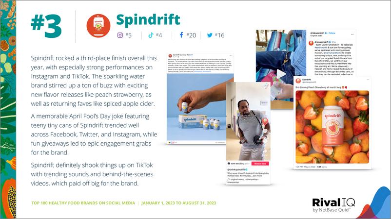 《RivalIQ：2023社交媒体上的100大健康食品品牌报告（英文版）》 - 第8页预览图