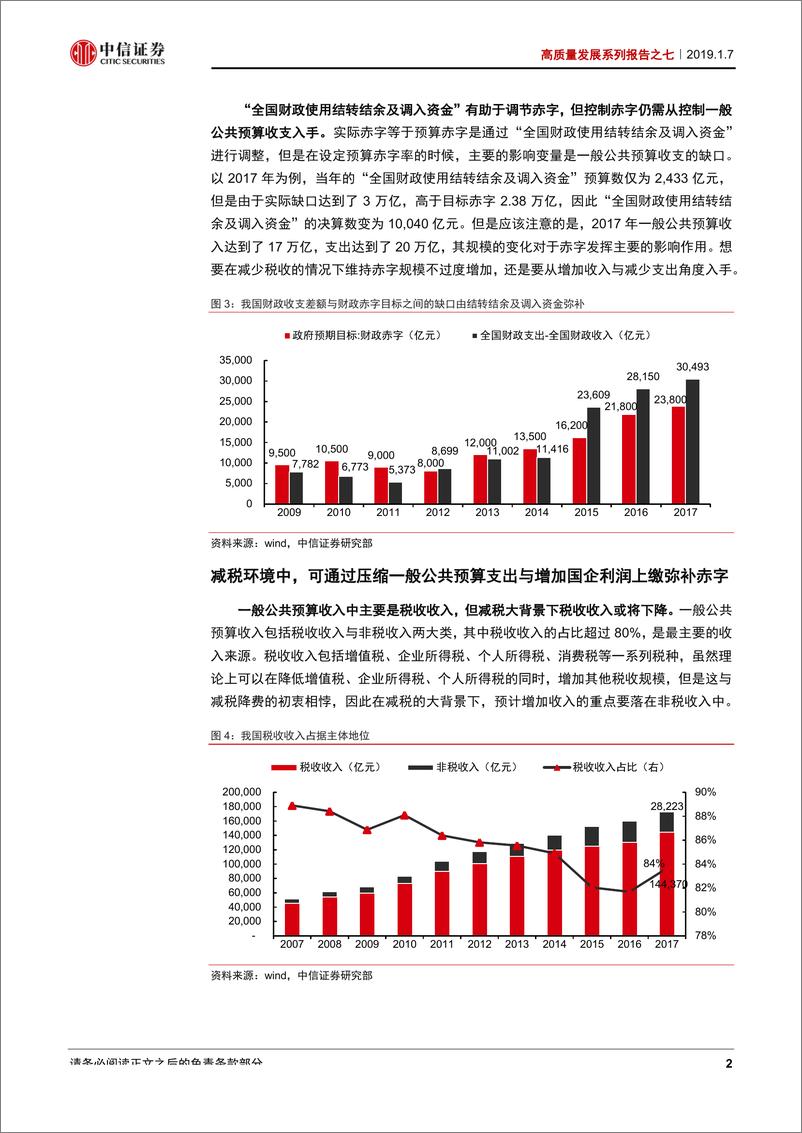 《高质量发展系列报告之七：弥补赤字猜想，压减行政支出与提升国企利润上缴-20190107-中信证券-14页》 - 第6页预览图