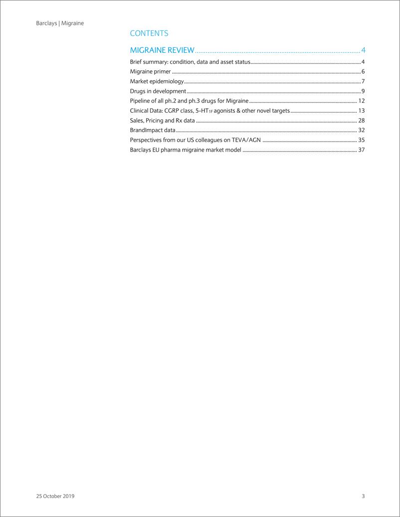 《巴克莱-欧洲-制药业-偏头痛：头痛很快就会过去-2019.10.25-50页》 - 第4页预览图