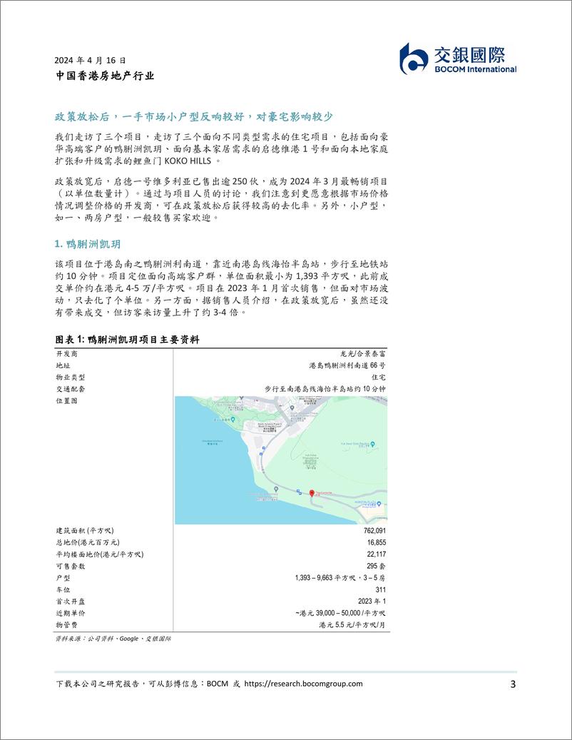 《中国香港房地产行业更新：内地买家推动3月一手房销售火爆-240416-交银国际-14页》 - 第3页预览图