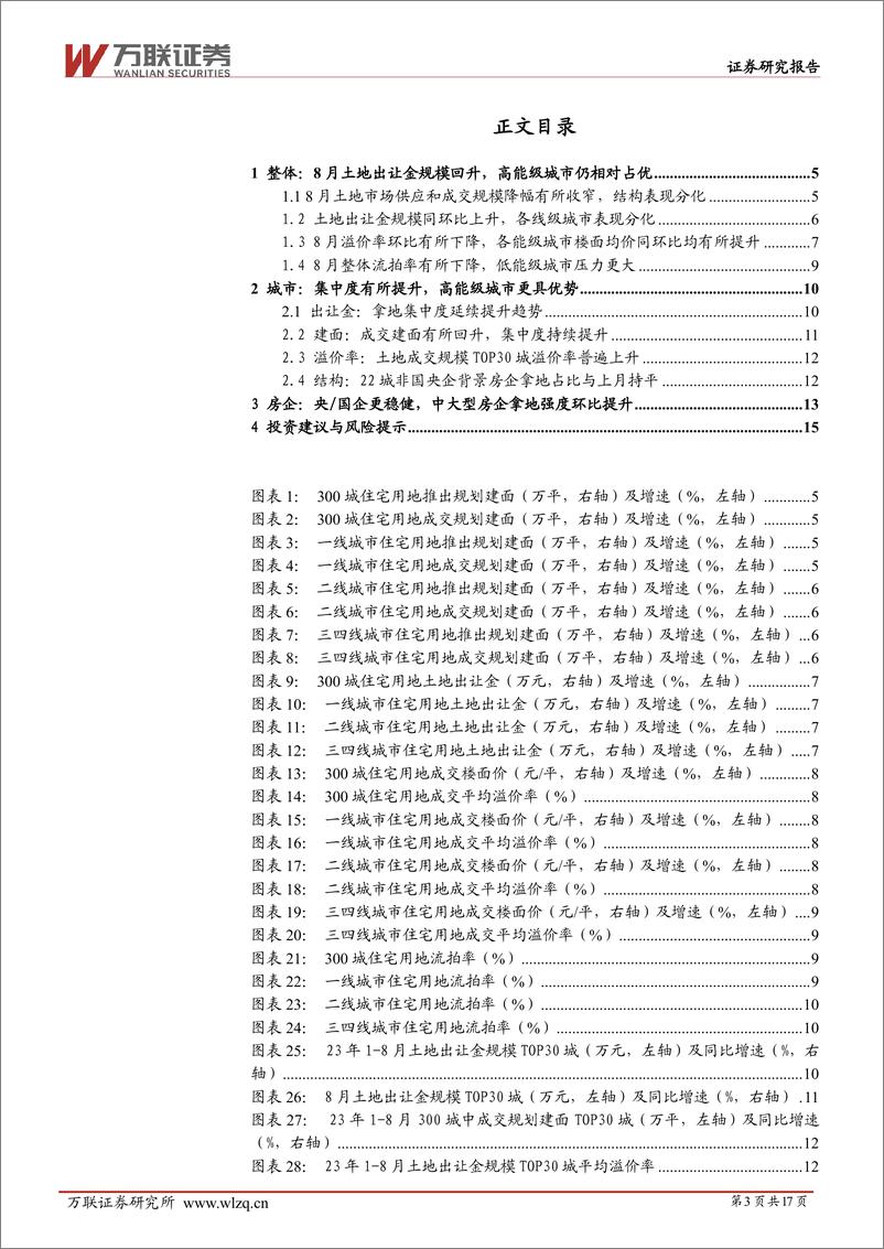 《房地产行业土地市场8月跟踪报告：成交规模有所回升，仍聚焦高能级城市-20230920-万联证券-17页》 - 第4页预览图