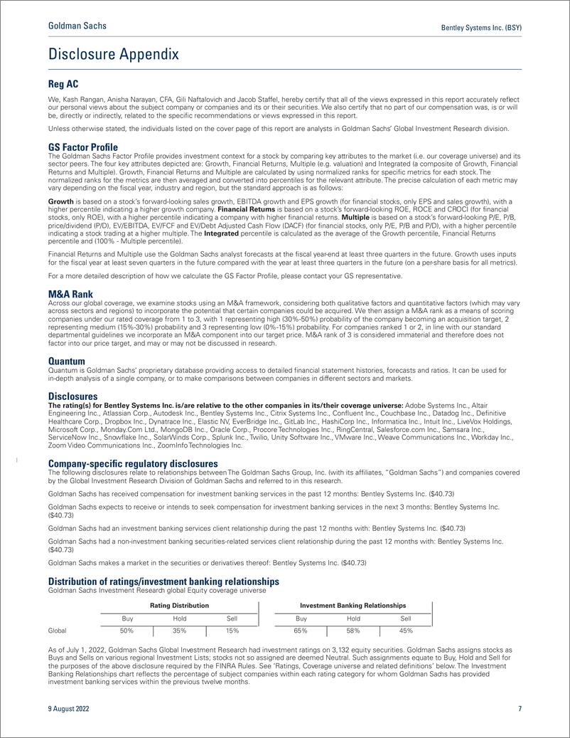 《Bentley Systems Inc. (BSY Solid Print, Improving New Business Activity Weighed Against 2H Macro Risk 2Q22 Results(1)》 - 第8页预览图