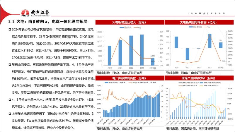 《电力行业2024年下半年投资策略：电煤一体化火电纵向拓展，关注水核长期投资价值-240719-南京证券-15页》 - 第6页预览图