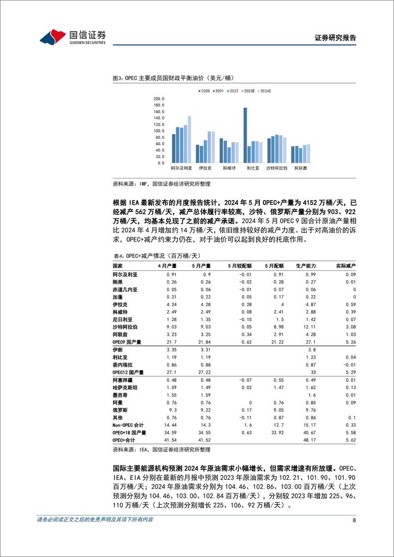 《油气行业2024年6月月报：国际油价大幅反弹，看好需求旺季量价齐升-240702-国信证券-27页》 - 第8页预览图