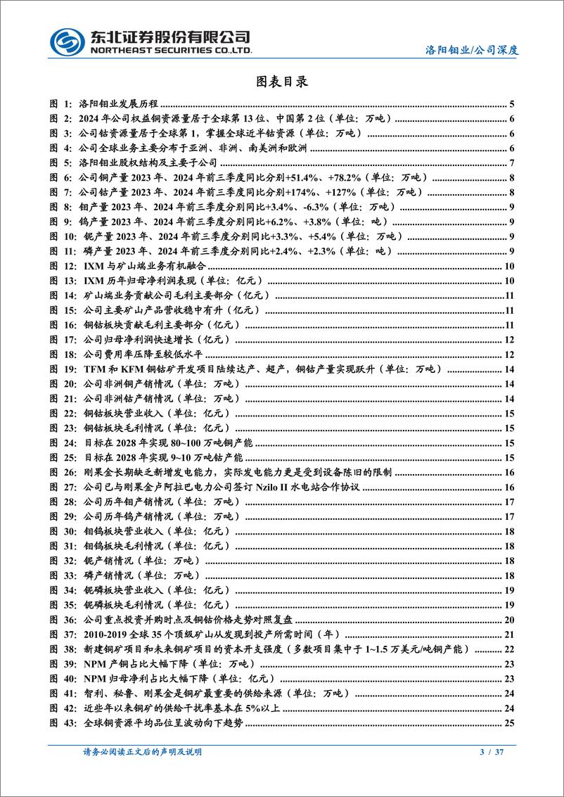 《洛阳钼业(603993)深度报告：开启新一轮铜产能扩张，进军全球一流矿企行列-241113-东北证券-37页》 - 第3页预览图