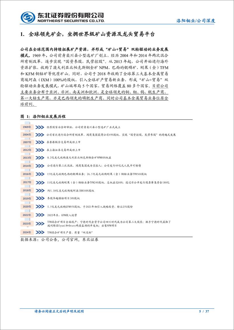 《洛阳钼业(603993)深度报告：开启新一轮铜产能扩张，进军全球一流矿企行列-241113-东北证券-37页》 - 第5页预览图