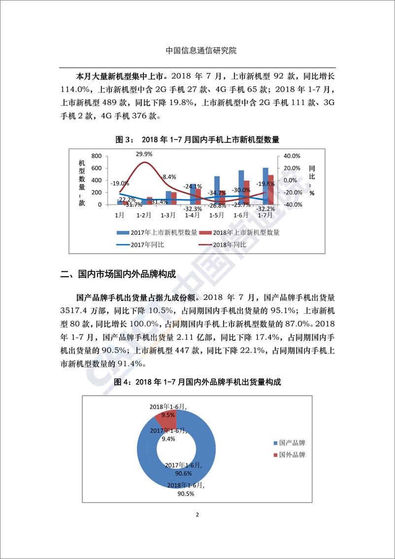 《2018年7月国内手机市场运行分析报告》 - 第2页预览图