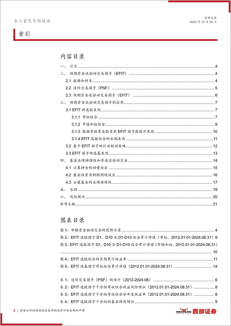 《基金定量研究系列(1)：公募基金的申赎资金驱动交易，现象、因子、应用-241205-西部证券-22页》 - 第2页预览图