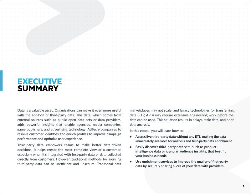 《Snowflake_2024广告_媒体和娱乐公司如何利用第三方数据来增强分析报告_英文版_》 - 第3页预览图