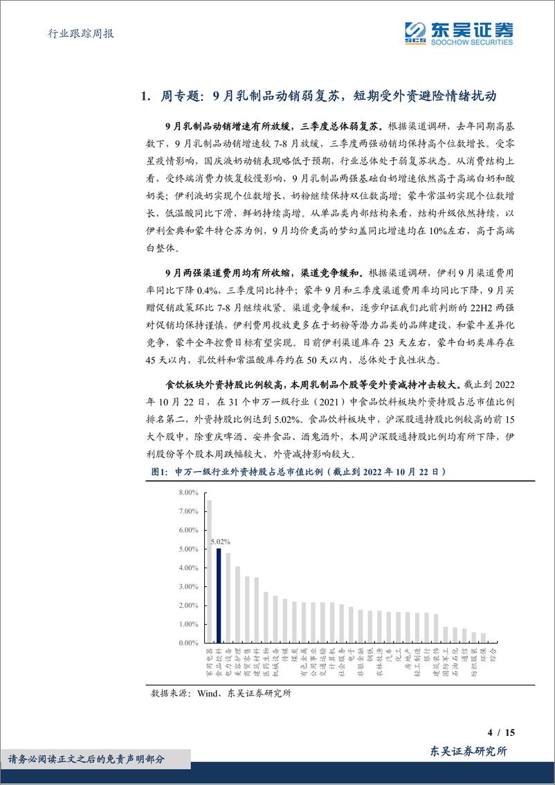 《食品饮料行业跟踪周专题：乳制品短期受外资情绪扰动，动销弱复苏下关注降本控费》 - 第4页预览图