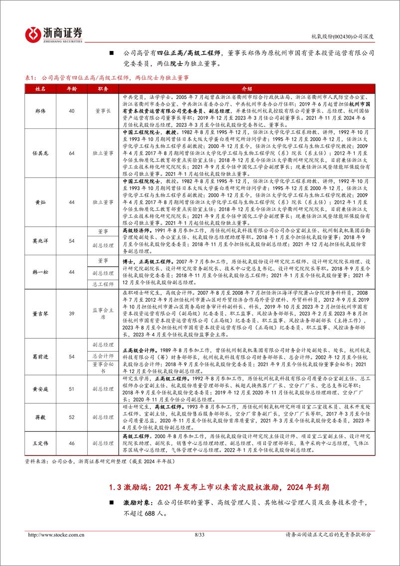 《杭氧股份(002430)深度报告：工业气体龙头，期待2025景气复苏-241231-浙商证券-33页》 - 第8页预览图