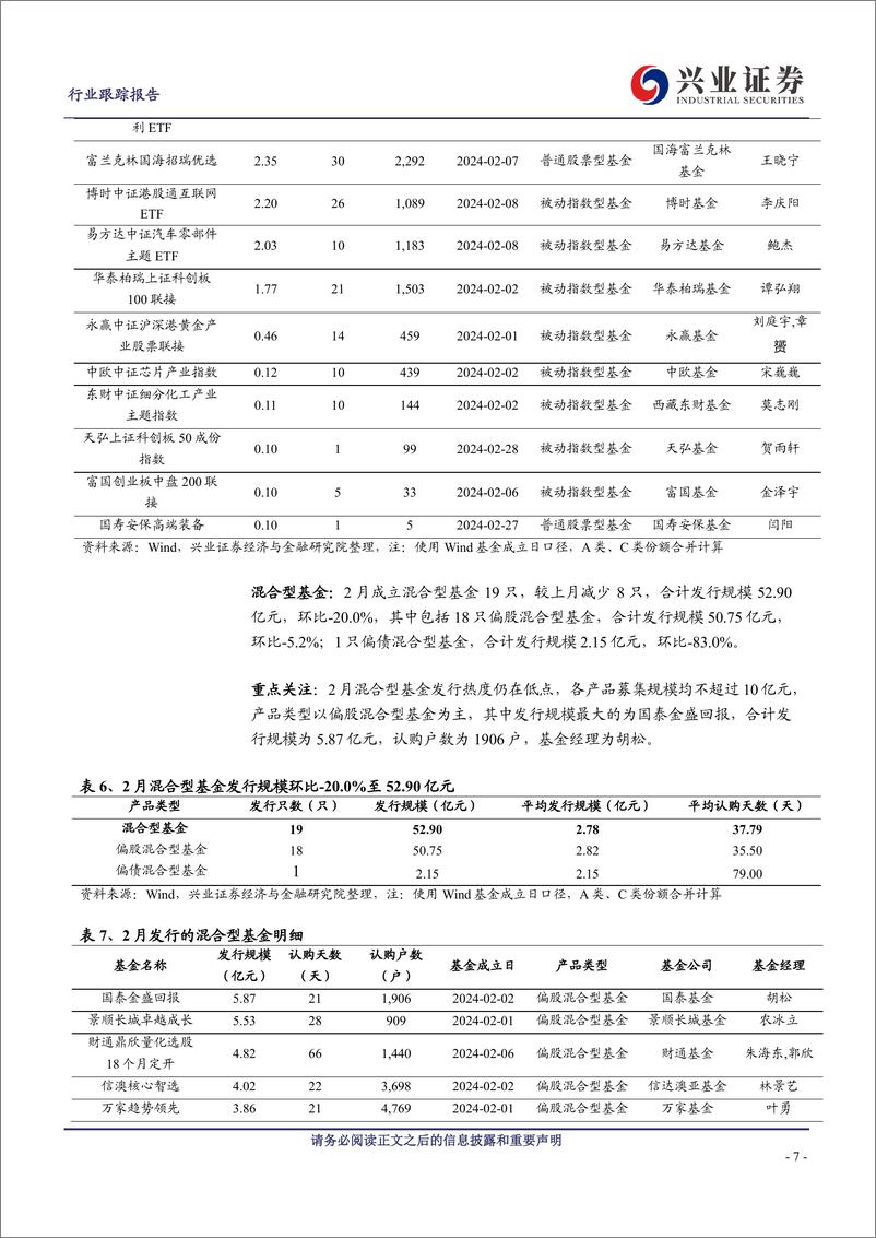 《非银金融行业公募基金市场月度跟踪(2024年2月)：债券型基金在零售市场打开局面-240328-兴业证券-16页》 - 第7页预览图