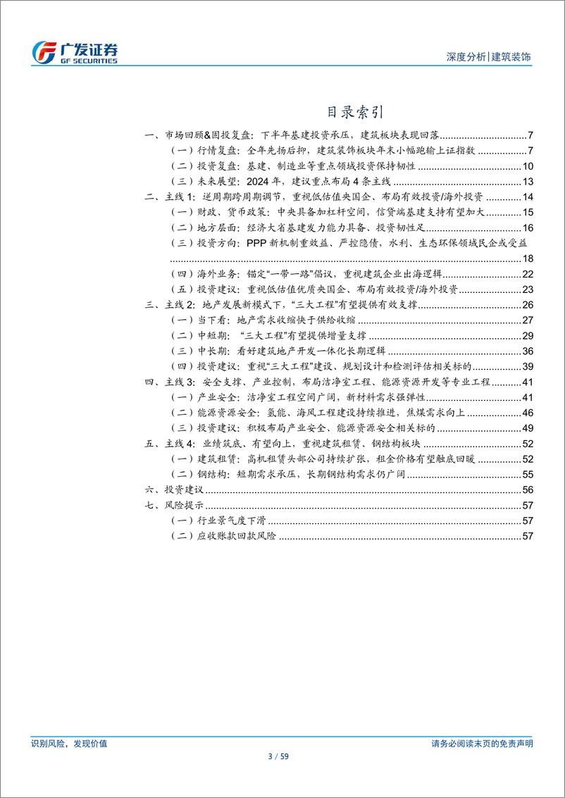 《建筑装饰行业：2024年投资主线探索：布局有效投资，聚焦安全支撑》 - 第3页预览图