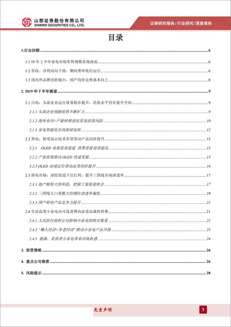 《家电行业2019年中期策略：负重前行，从行业渗透率及增量空间聚焦白电和小家电-20190621-山西证券-29页》 - 第4页预览图