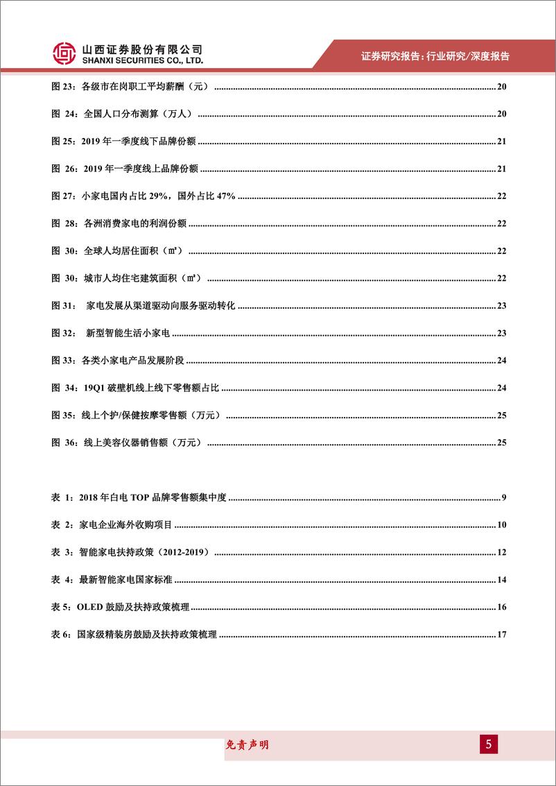 《家电行业2019年中期策略：负重前行，从行业渗透率及增量空间聚焦白电和小家电-20190621-山西证券-29页》 - 第6页预览图