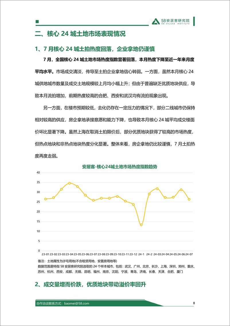 《58安居客研究院_2024年7月全国土地市场报告》 - 第8页预览图