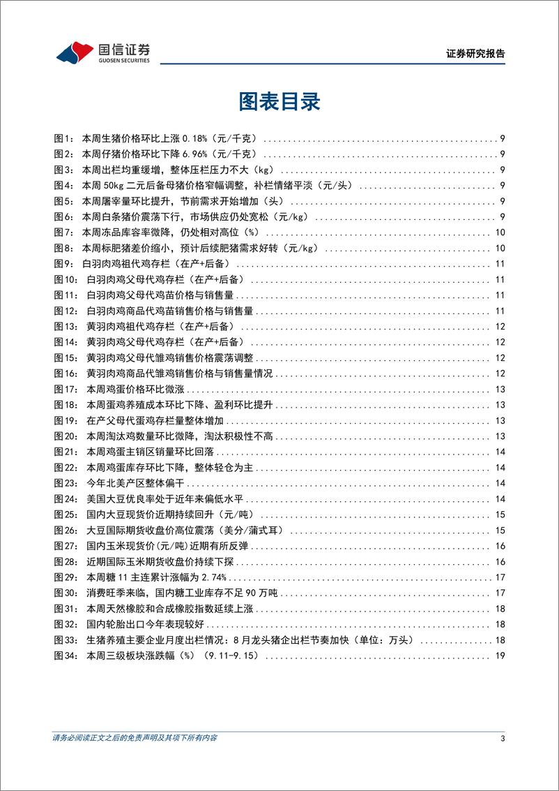 《农林牧渔行业农产品研究跟踪系列报告（77）：仔猪价格环比加速回落，糖价有望再上新阶-20230917-国信证券-23页》 - 第4页预览图