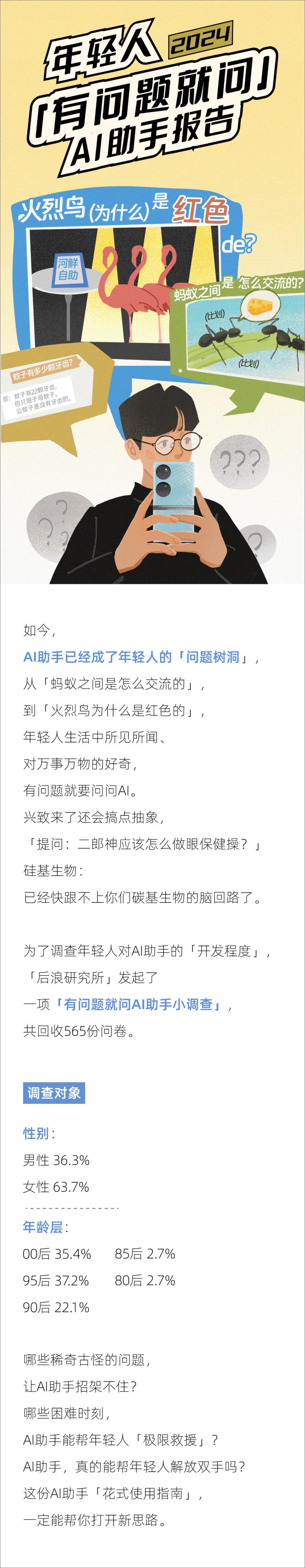 《后浪研究所_2024年轻人「有问题就问」AI助手报告》 - 第1页预览图