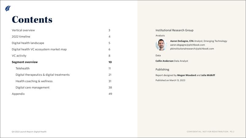 《PitchBook-2022年四季度数字健康风险投资趋势和行业概述（英）-54页》 - 第3页预览图