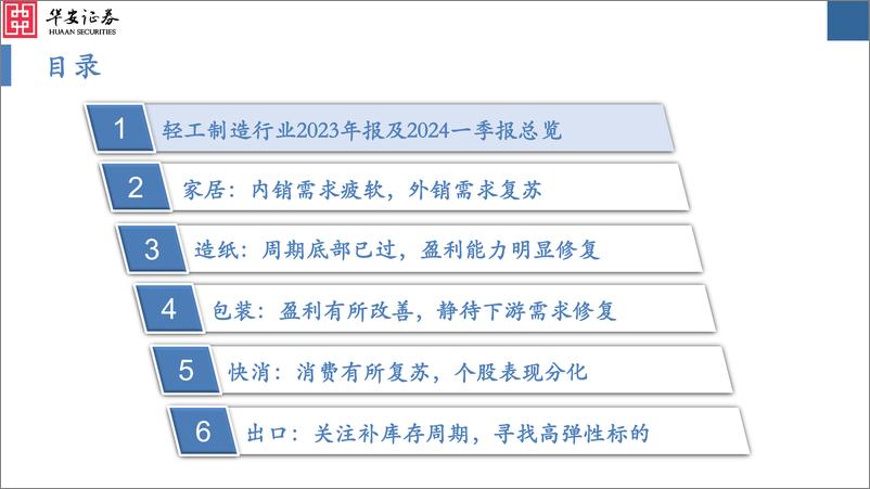 《轻工制造行业2023年报及2024年一季报总结：各板块表现分化，关注高景气出口链-240515-华安证券-61页》 - 第2页预览图