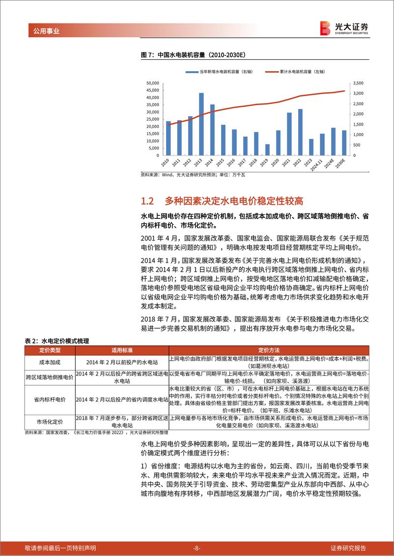 《公用事业行业2025年度投资策略：防御仍为主线，供需决定电价-250113-光大证券-31页》 - 第8页预览图