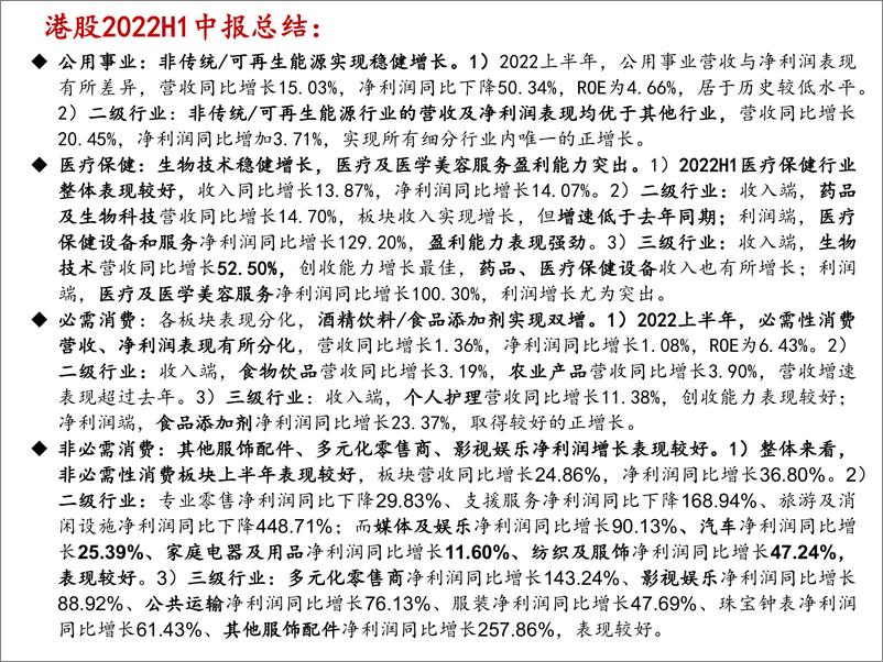 《港股策略专题研究系列之三：从2022H1港股中报看行业景气度-20220920-华西证券-22页》 - 第4页预览图