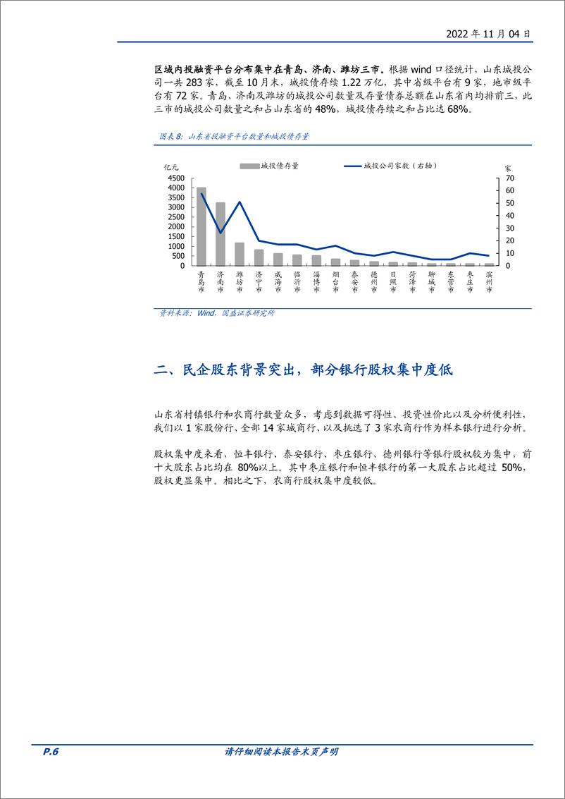 《固定收益专题：区域银行信用观察之山东篇，山东银行债如何选？-20221104-国盛证券-20页》 - 第7页预览图