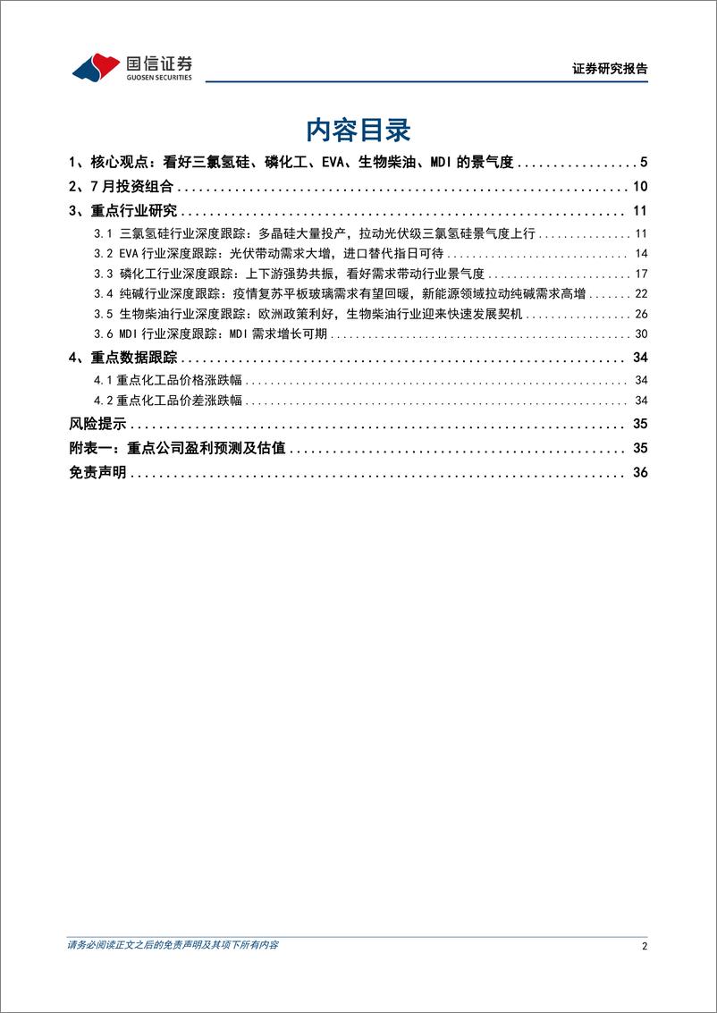 《化工行业2022年中期策略暨7月投资策略：看好确定性的新能源上游化工材料的投资方向-20220622-国信证券-37页》 - 第3页预览图