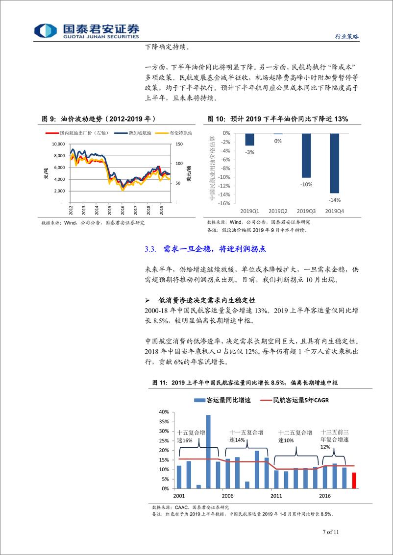 《航空行业：航空反弹已开启，需求汇率双催化-20190918-国泰君安-11页》 - 第8页预览图