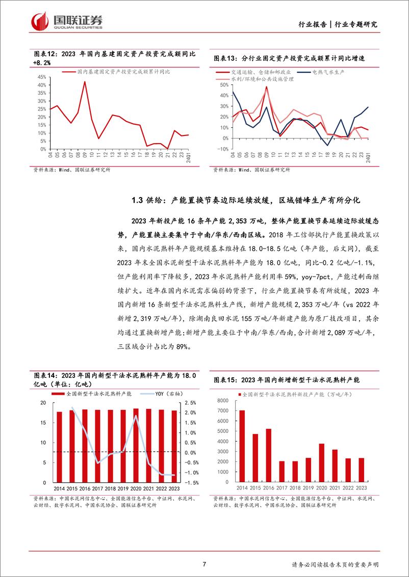 《建筑材料行业专题研究：水泥盈利或近底部位置，重视积极变化-240517-国联证券-17页》 - 第7页预览图