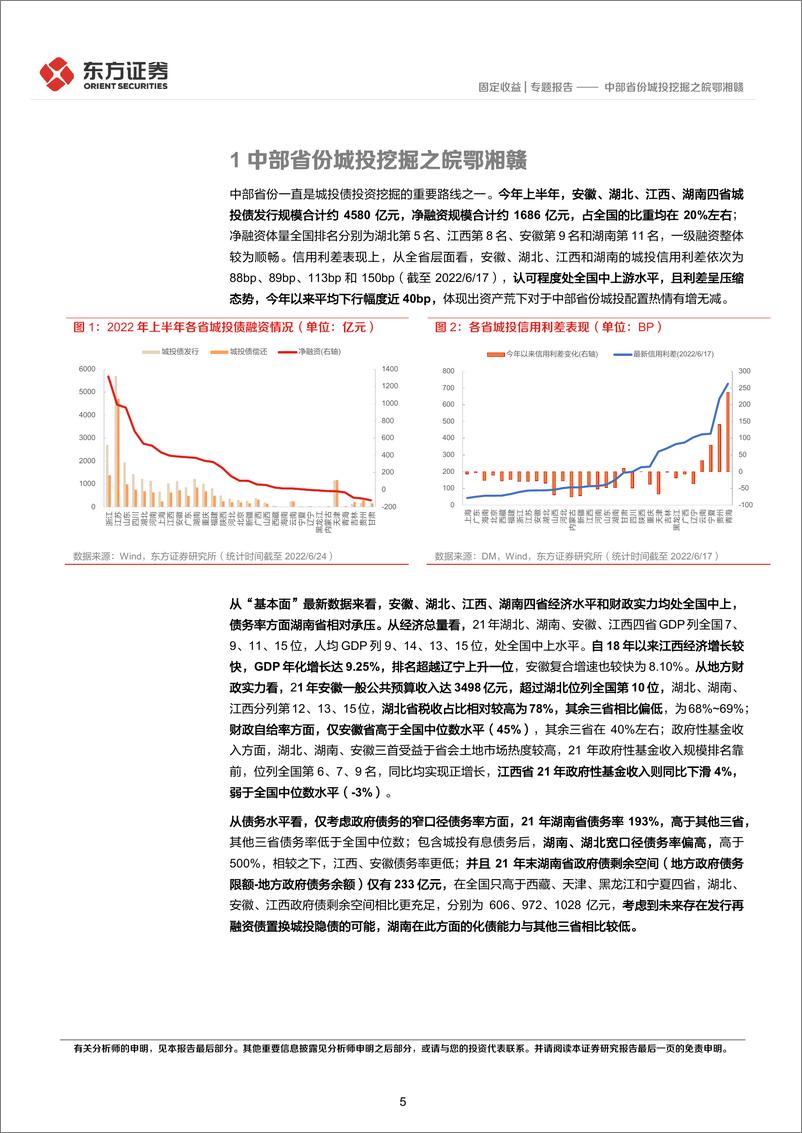 《固定收益专题报告：中部省份城投挖掘之皖鄂湘赣-20220626-东方证券-26页》 - 第6页预览图