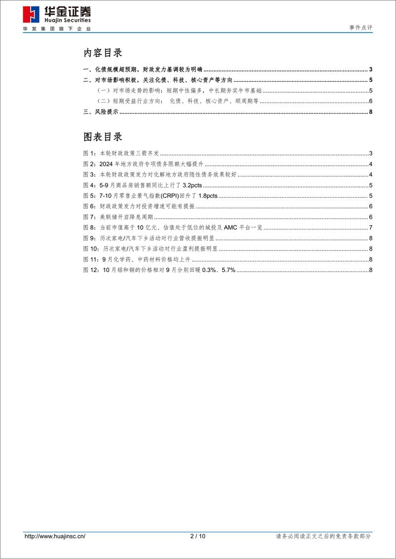 《化债方案落地，股市继续偏强-241109-华金证券-10页》 - 第2页预览图