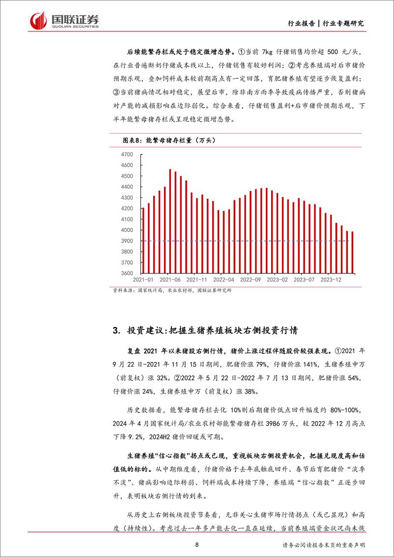 《农林牧渔行业专题研究：如何看待本轮猪周期变化？-240609-国联证券-10页》 - 第8页预览图