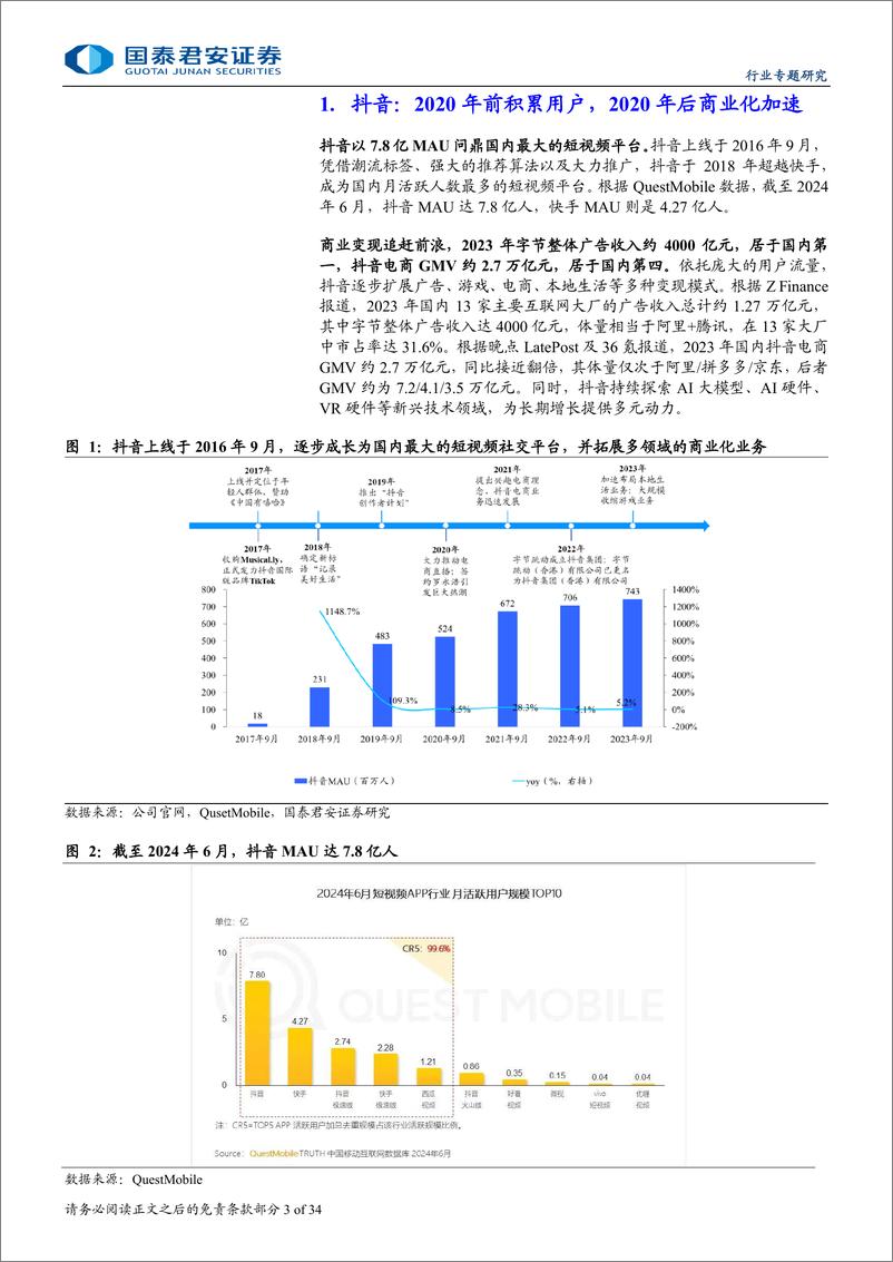 《传播文化业行业专题研究_TikTok_商业化拐点或在即_万亿市场可期》 - 第3页预览图