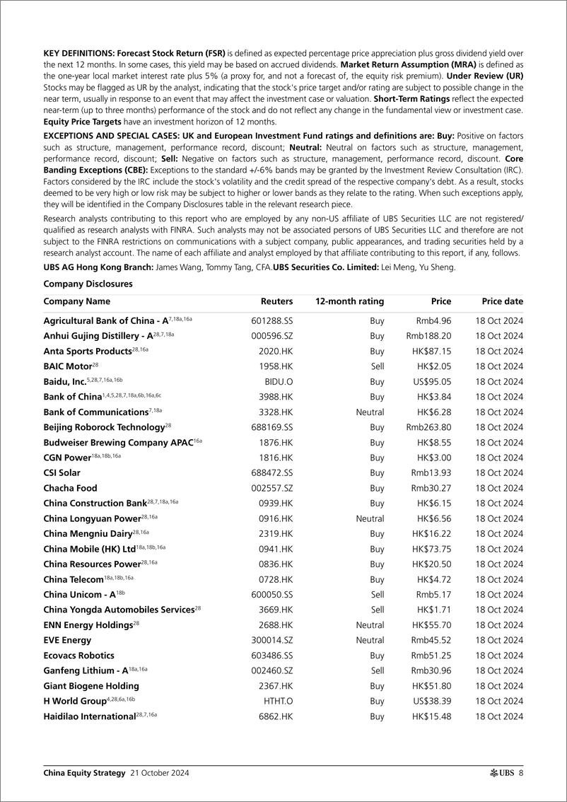 《UBS Equities-China Equity Strategy _How US elections, tariffs and domesti...-110933018》 - 第8页预览图