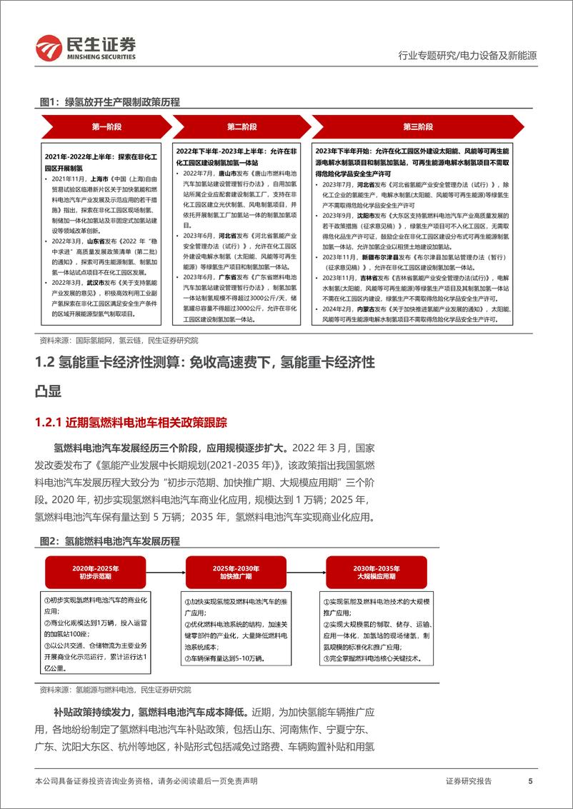 《电力设备及新能源行业氢能月刊(24.04)：电解槽招标陆续开启，氢能重卡平价可期-240422-民生证券-19页》 - 第5页预览图