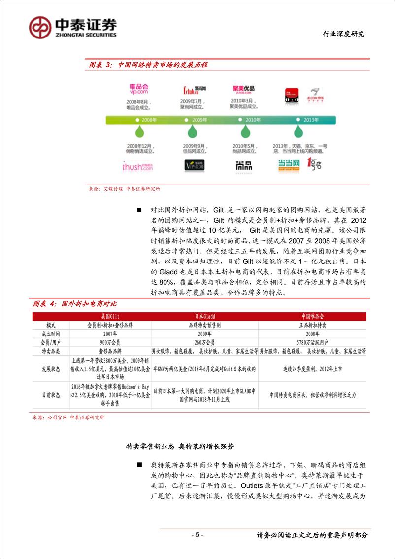 《商业贸易行业深度报告：电商行业标杆企业研究之唯品会，网络零售特卖龙头的兴、衰、转之路-20190111-中泰证券-34页》 - 第6页预览图