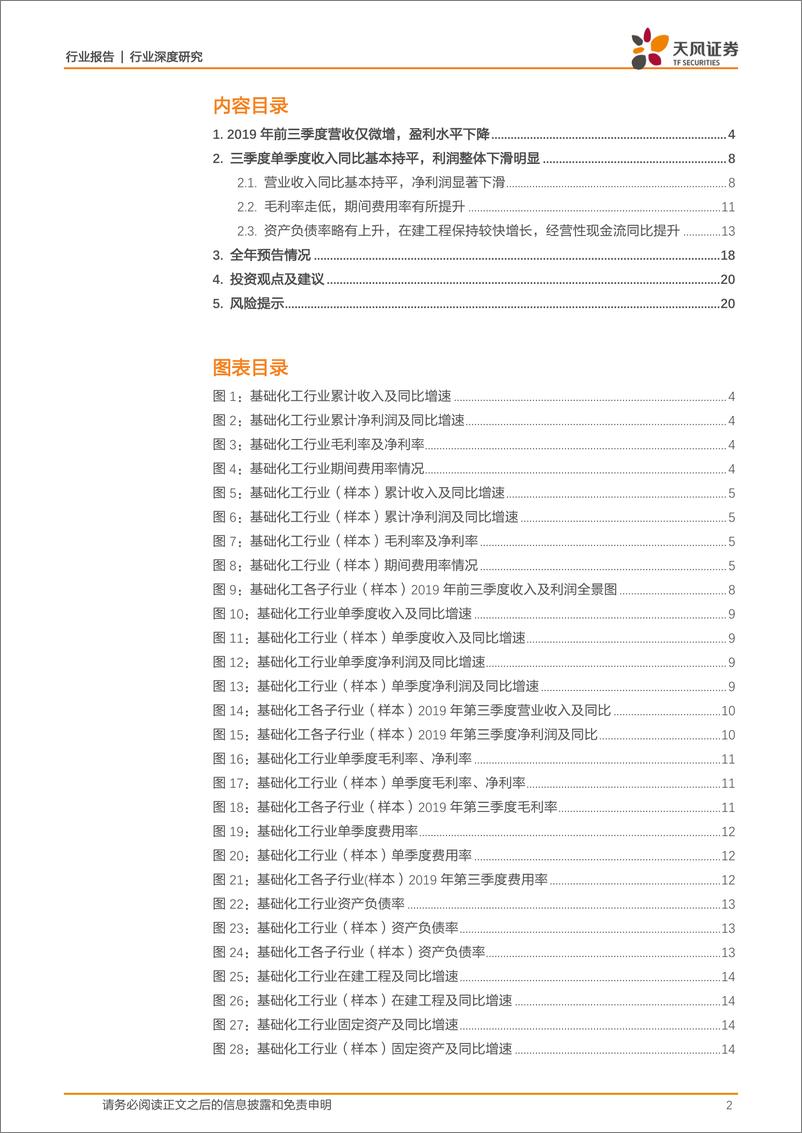 《化工行业：景气处于底部区域，三季度延续弱势-20191106-天风证券-21页》 - 第3页预览图